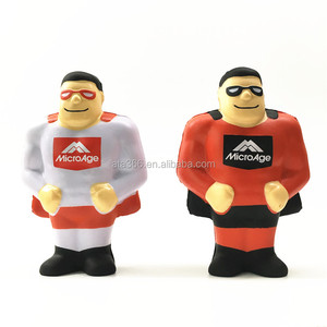 1 <span class=keywords><strong>Promotion</strong></span> Stress Ball Benutzer definiertes Logo für Kinder PU Schaum Stress Ball Benutzer definierte Form Super Hero Logo Design Spielzeug Stress Ball - Product Image 2