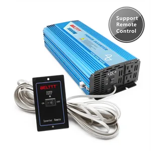 Onduleur à onde sinusoïdale pure à télécommande cc à ca 12v 110v 1500w