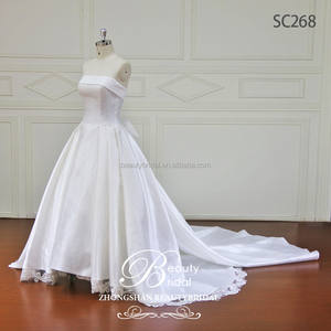 Nouvelle conception royale princesse avant courte et longue robe de mariée arrière - Product Image 5