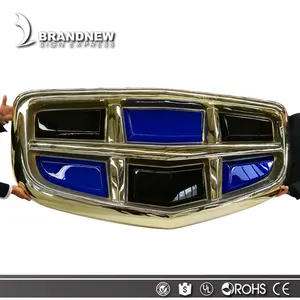 Emblema cromato caldo illuminato sottovuoto che forma logo auto/emblemi automatici geely