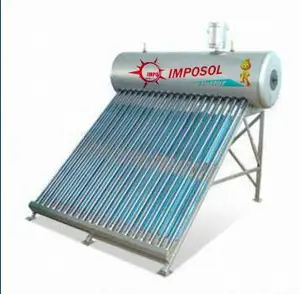 15 ống Không áp lực thermosyphon năng lượng mặt trời ngựa máy nước nóng với trợ lý bể