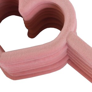 Inspring-percha de terciopelo con forma de corazón para niñas, abrigo con forma de corazón, ahorro de espacio, Premium, Rosa - Product Image 4