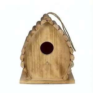 Casa Natural de madera para pájaros, alimentador de aves, Nido de Pájaro, material 100% reciclado, venta al por mayor, barato