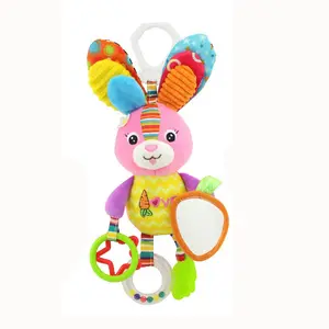H026D Thỏ Teether Đẩy Trẻ Treo Bé Lục Lạc Mềm Đồ Chơi - Product Image 1