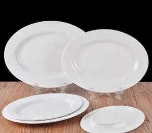 Plastic Dinnerware Oval Shape Plastic Melamine White Plates Sets Dinnerware