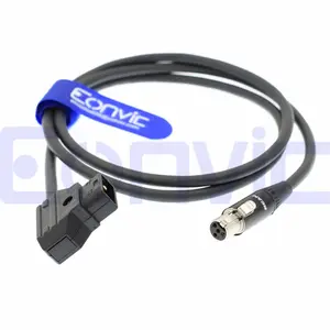 D-tap Tvlogic VFM Monitor kabel daya 4 Pin Mini XLR untuk Monitor