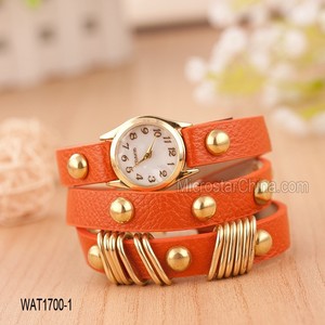 In stock crazy buy cheap white color European style leather band watch - Product Image 4