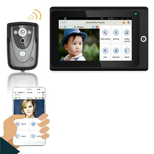 7" WiFi Wireless Video Door Phone intercom Doorbell IP Camera PIR IR Night Vision Home alarm system
