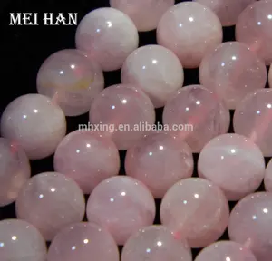 Wholesale natural mineral 12mm Madagascar pink quartz round semi-precious gemstone stone loose beads for jewelry making