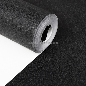 Bellissima Carta da Parati in PVC Nero Scuro Tinta Unita - Product Image 2