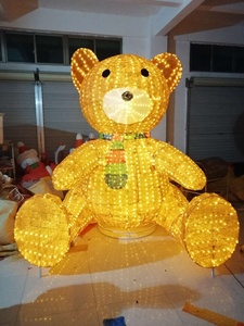 Décoration de <span class=keywords><strong>Noël</strong></span> lumineuse LED personnalisée en forme d'ours, motif 3D, hauteur 2m 3m 4m, pour place publique, parc, jardin - Product Image 3