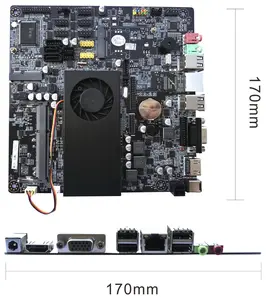 intel celeron 1037U mini itx motherboard DC_12V input supporting SO-DIMM DDR3 for ATM, POS, IPC, NAS, AD player, etc