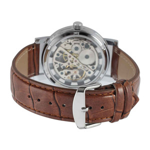 Winner Fashion Casual Designer Leather Men <span class=keywords><strong>Skeleton</strong></span> Watch Relojes para <span class=keywords><strong>hombre</strong></span> Top Brand Luxury Manual and Automatic Watch - Product Image 4