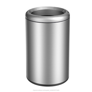 12L cubo de basura de acero inoxidable redonda en el <span class=keywords><strong>hotel</strong></span> teatro basura con grandes abierto - Product Image 2