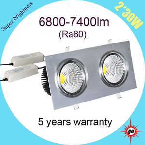 30 w <span class=keywords><strong>double</strong></span> tête 60 w carré spot Ra80 (max95) led downlight - Product Image 2