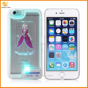LED clair <span class=keywords><strong>neige</strong></span> blanc pricess liquide cas de couverture pour l'iphone 6 6 s - Product Image 3