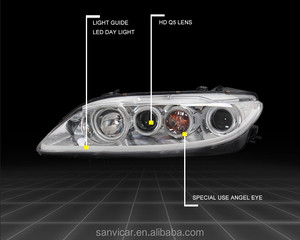 SANVI Bi faros de xenón para 2003-2015 <span class=keywords><strong>MAZDA</strong></span> <span class=keywords><strong>6</strong></span> de alta-baja de la luz de la lente del proyector con los ojos de Ángel linterna del coche de la Asamblea - Product Image 2