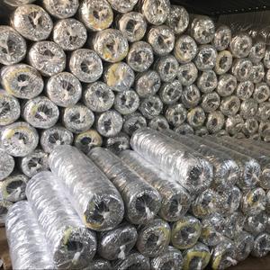 Conduit <span class=keywords><strong>flexible</strong></span> isolé acoustiquement en <span class=keywords><strong>aluminium</strong></span> avec isolation en fibre de verre jaune résistant au feu pour la ventilation - Product Image 6