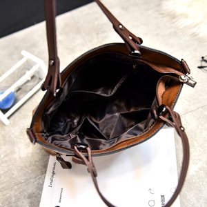 Europa E Stati Uniti di Modo Delle Donne Del Sacchetto 2020 Nuovo Semplice Retrò Doppia Tasca del Sacchetto di Tote di Spalla A Buon Mercato Borsa Della Borsa Per Le Donne - Product Image 5