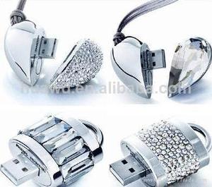 oem swarovski crystal promtional usb stylo lecteur flash usb stick usb mémoire flash avec le keychain - Product Image 1
