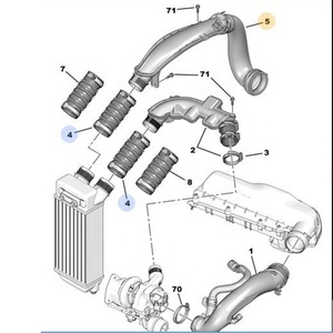 Tubo Turbo Automobilistico OE 1440Q6/V763335580 di Alta Qualità per PEUGEOT 308 <span class=keywords><strong>3008</strong></span> RCZ - Product Image 5