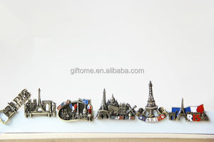 Adesivo magnetico da viaggio in acrilico e lega 3D torre di <span class=keywords><strong>parigi</strong></span> magnete da frigo decorativo per la casa modello di costruzione francese - Product Image 4