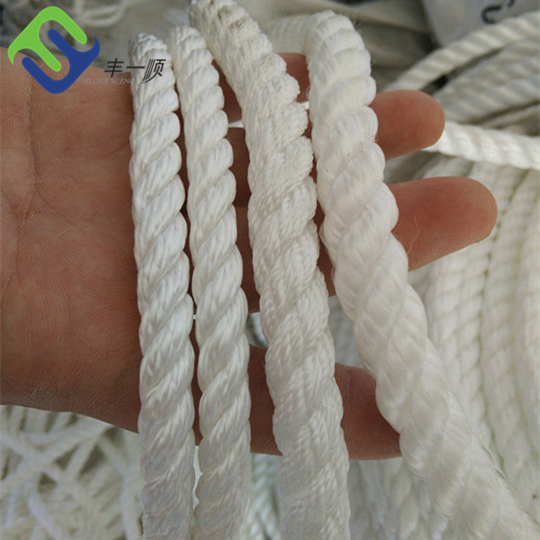 White 3 Strand Twisted Nylon Rope Nylon Boat Anchor Line Anchor Rope