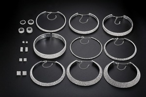 ZH-01 النساء الماس Chocker الأزياء مثير حجر الراين قلادة المختنق - Product Image 3