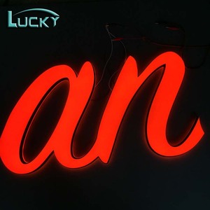 河南運トレーディングミニピザサインLEDダブルライトアクリルレターサイネージ - Product Image 5