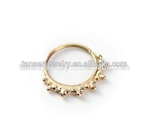 De oro de la moda de la <span class=keywords><strong>nariz</strong></span> piercing 14g, 16g <span class=keywords><strong>clip</strong></span> en falso tabique anillo - Product Image 3