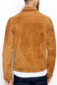 Hot Selling Western Style Comfortable Cheap Button Front Mix Size Casual <strong>Men</strong> <strong>Suede</strong> <strong>Jacket</strong> - Product Image 2