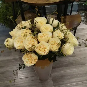 Haste de rosa artificial para decoração, rosas artificiais em atacado com ramos de flores, flores artificiais e decoração