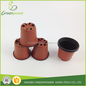 Pots de plantes en plastique <span class=keywords><strong>terre</strong></span> <span class=keywords><strong>cuite</strong></span> bicolore en gros avec trou de drainage, écologiques, différentes tailles disponibles - Product Image 5