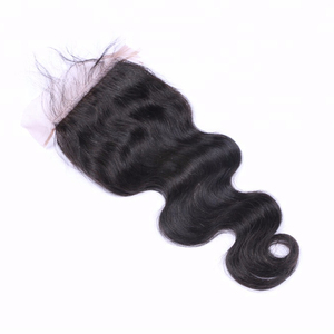 Penutup Atas Simpul Tak Terlihat Tak Terlihat Rambut Manusia 4*4 Alami Garis Rambut Sutra Penutup Dasar untuk Wanita