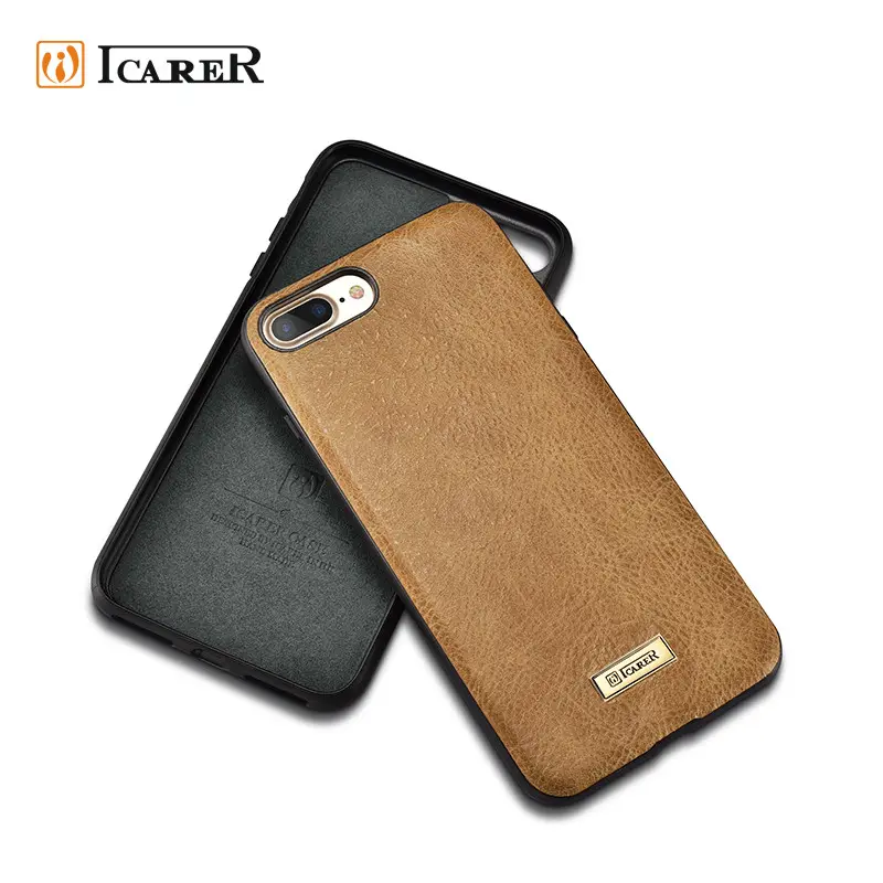 2017 Luxury Real Leather Rückseitige Abdeckung Handy Fall für iPhone 8 8 plus, Ultradünne Mobil Hintere Abdeckung für iPhone8 8 plus Fall