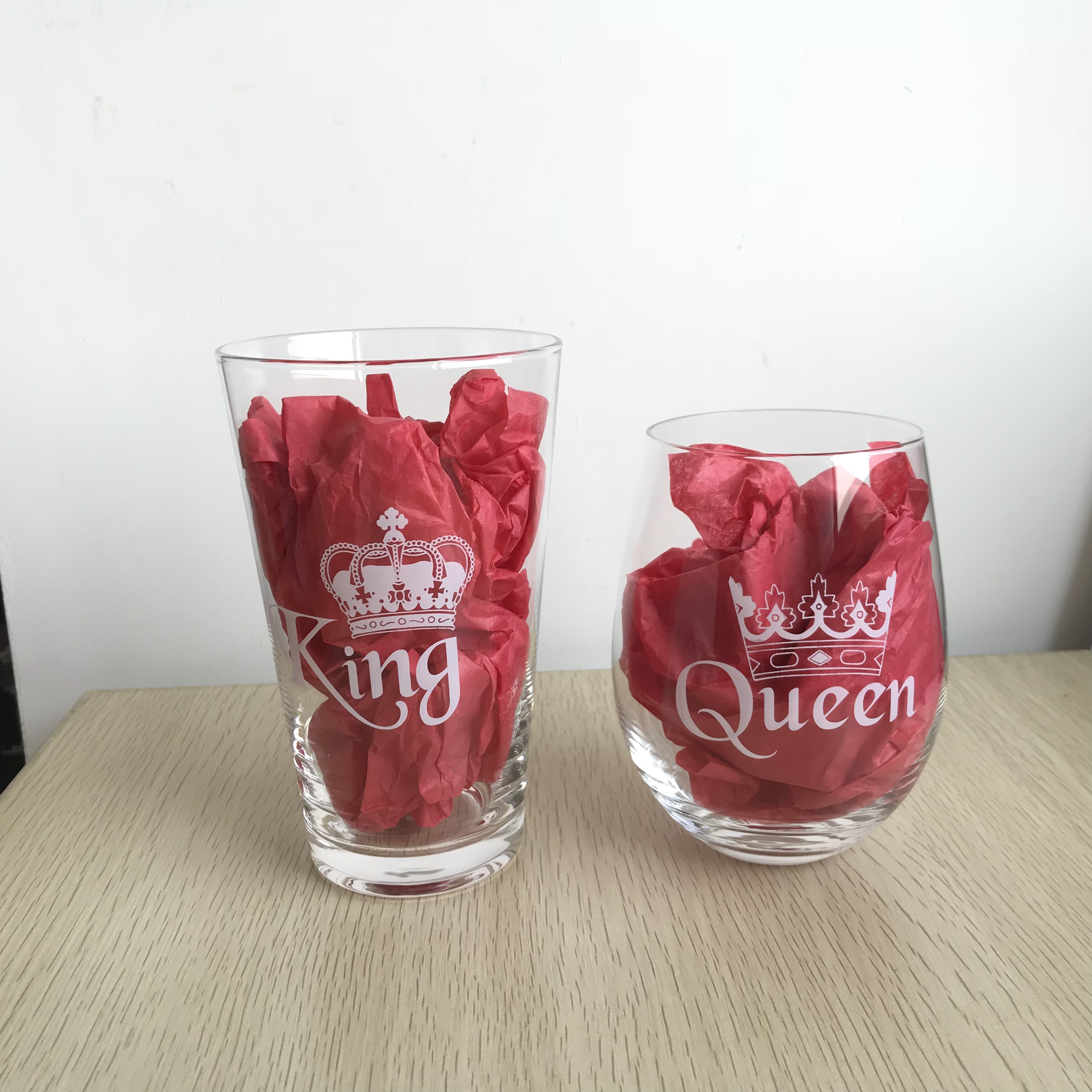 Wholesale Custom Beer Pint Glass Custom Logo Couples Stemless Glass Wine Glasses Pint Beer Glass