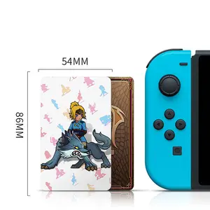 Kartu Nfc dengan Tas Kulit Amiibo Video Game Zelda Spiatoon Switch Kartu Amiibo untuk Nintendo Switch