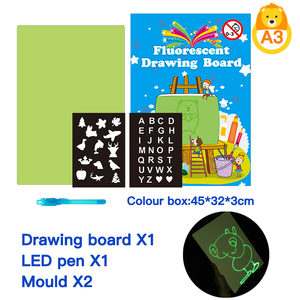 A2/A3/A4热卖定制深色垫儿童学习玩具荧光绘图板 - Product Image 5