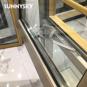 Fenêtre d'auvent en verre d'aluminium à suspension supérieure de couleur <span class=keywords><strong>blanche</strong></span> standard CE pour le remplacement du verre de la fenêtre à battants du sous-sol - Product Image 4