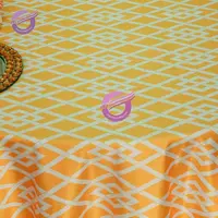 Nappe de table en satin polyester, couleurs multiples, nouveaux modèles décoratifs, jaune, mat, 1 pièce, MY0021G