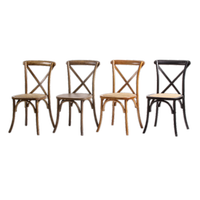Chaise de bureau en bois massif moderne, à dossier X, mobilier d'hôtel, de Style Commercial, pour mariage extérieur et événement