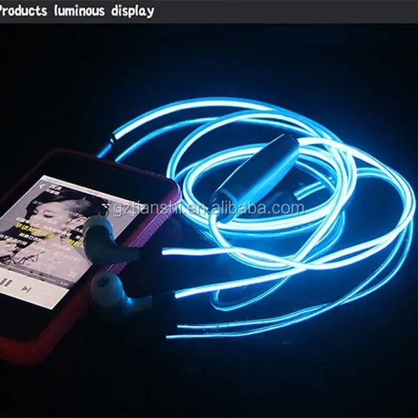 Hot jual colorful led bt earphone, ponsel earphone untuk telepon
