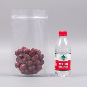 Sacchetto Trasparente Riciclabile e Riutilizzabile con Chiusura a Zip, Busta Autoportante per Alimenti, Confezione Trasparente per Snack e Frutta Secca, Stampa in Rotocalco su <span class=keywords><strong>Plastica</strong></span> PE - Product Image 3