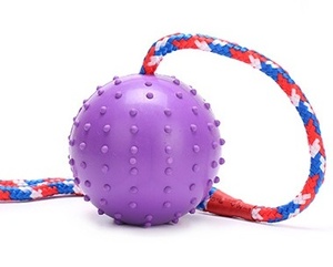 Cane interattivo giocattolo palla su una corda di gomma dura resistente rimorchiatore di guerra cane da masticare giocattolo - Product Image 6