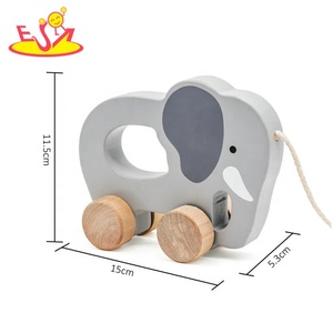 子供木製象ドラッグおもちゃ卸売W05B084 - Product Image 5