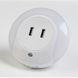 Đèn Ngủ LED Cảm Biến 2 Ổ Cắm Sạc USB Sạc Điện Thoại Di Động 110V 220V 0.5W Đèn Ngủ LED Có Cảm Biến - Product Image 4