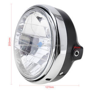 Faro Universale per Moto da 7 Pollici 35W con Lampadina Alogena Ambra per CB400 CB500 CB1300 <span class=keywords><strong>Hornet</strong></span> 250 600 <span class=keywords><strong>900</strong></span> - Product Image 2
