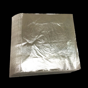 14X14 cm 모조 실버 리프 호일 시트 1000 시트 이탈리아 알루미늄 잎 홈 장식 고품질 - Product Image 2