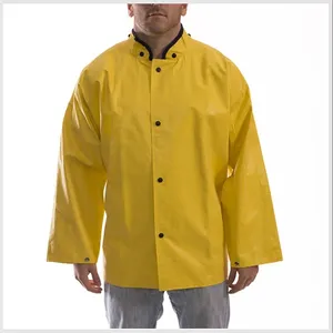 0.4mm Vinyl PVC Yellow Fabric for Industrial Raincoat