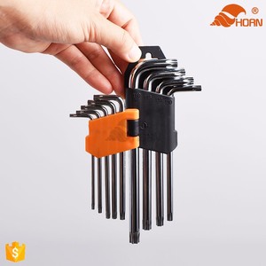 Placcato <span class=keywords><strong>A</strong></span> Mano Strumento CRV Metrica Piazza Torx <span class=keywords><strong>Set</strong></span> di 9 PC esagono incassato <span class=keywords><strong>chiavi</strong></span> - Product Image 2
